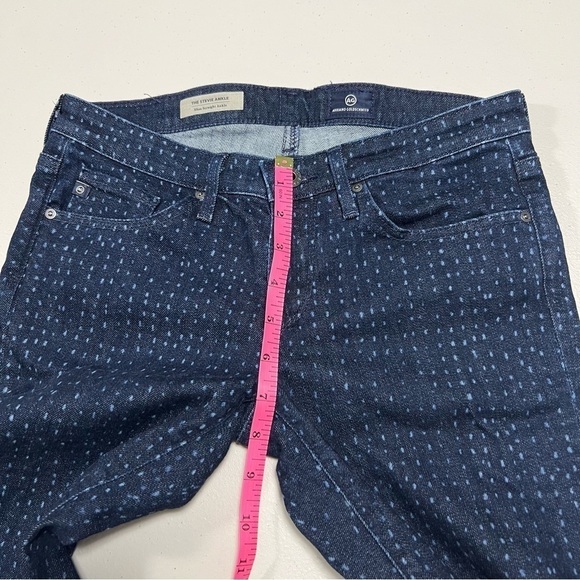 AG Dotted Stevie Ankle  Slim Straight Dot Jeans Anthropologie - Picture 10 of 11